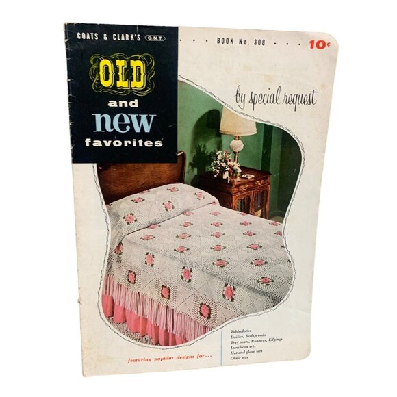 Vintage Coats & Clark's Crochet Pattern Book No. 308: Old And New Favorites - Picture 1 of 2